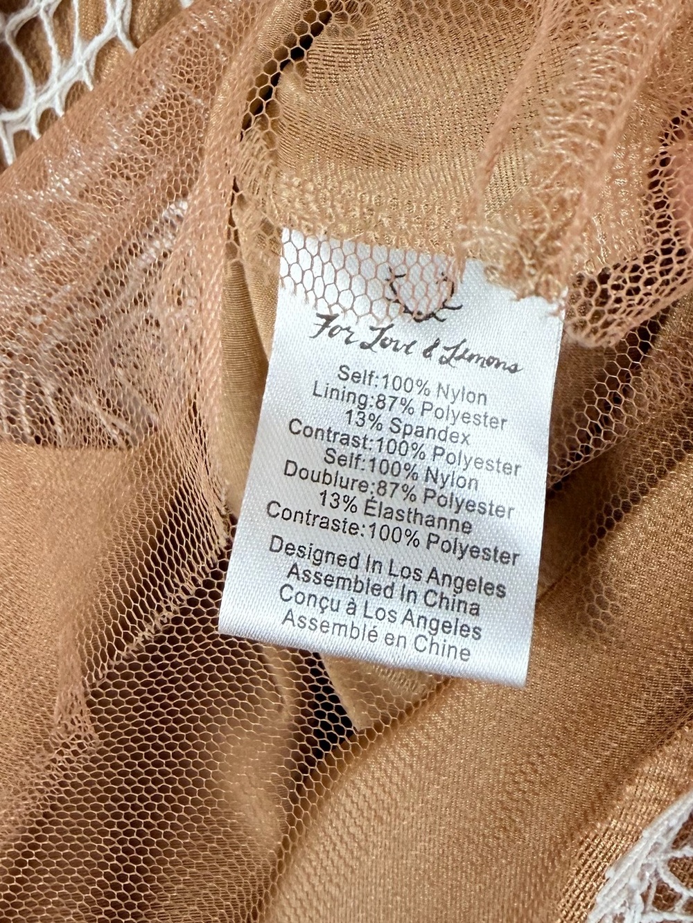 For love and lemons Antigua Mini Dress in White size small sheer - Picture 4 of 7